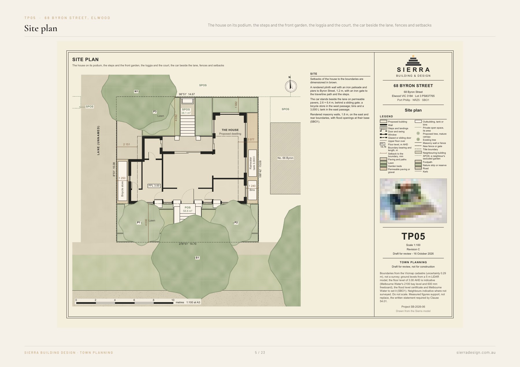 A Roman house by the canal: Site plan