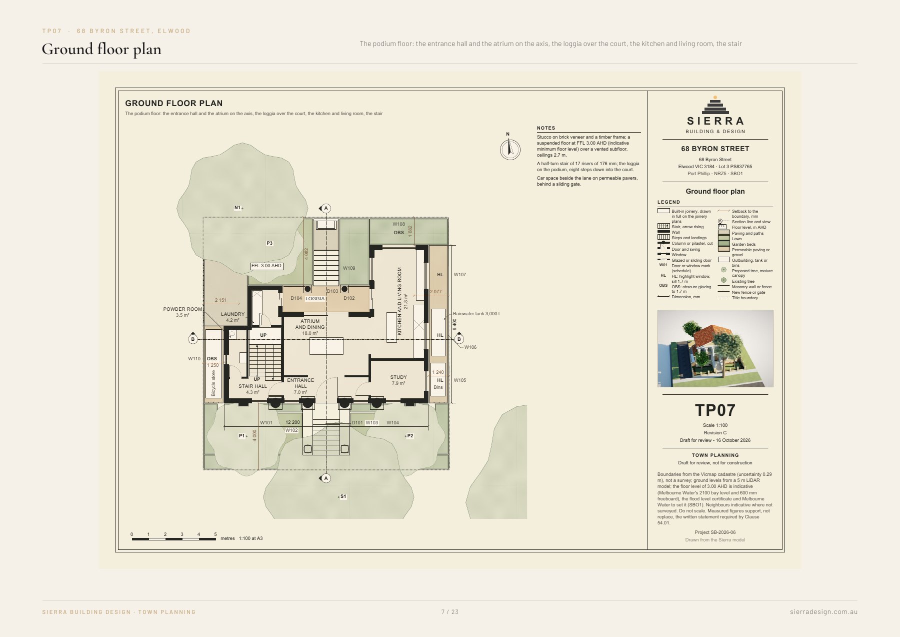 A Roman house by the canal: Ground floor plan