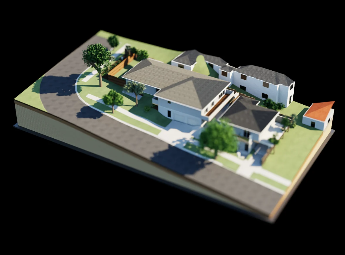 Two dwellings – at Airds Road: the model
