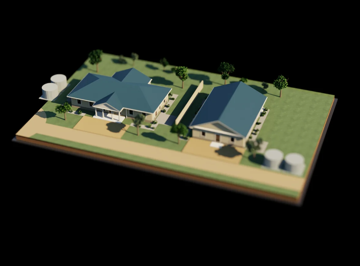 Villa and casino – at Kinglake: the model